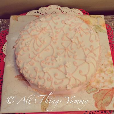 Scrollwork Cake!! - Cake by All Things Yummy