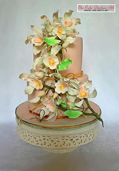 Simplicity: Cake and Sugar Flowers - Cake by Sumaiya Omar - The Cake Duchess 