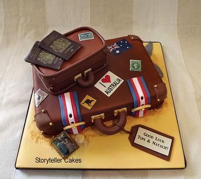 Off To Australia Suitcase Cake :) - Cake by Storyteller Cakes