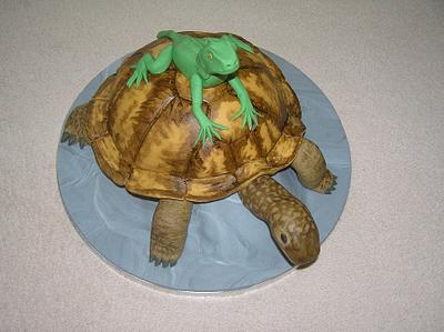 Turtle and Leguan Lizard Cake - Cake by Barbora Cakes