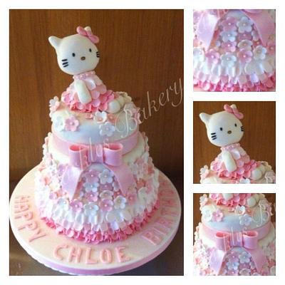 Hello kitty ruffle cake - Cake by Karen