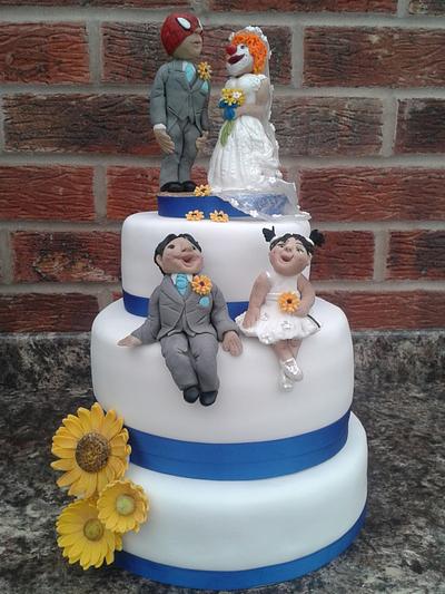 Fancy dress Wedding cake - Cake by Karen's Kakery