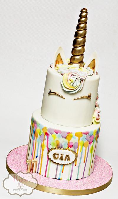 Unicorn with Pastel Drip - Cake by Peggy Does Cake