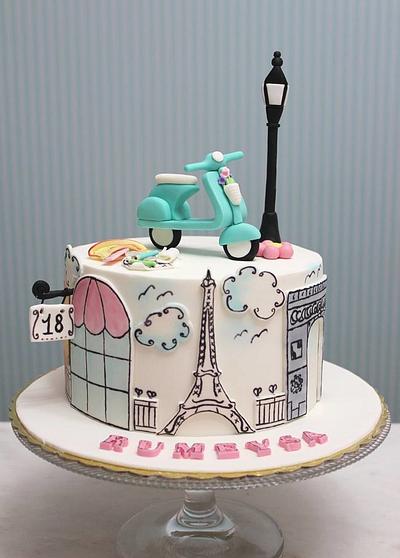 Vespa Paris - Cake by asli