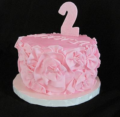 Ruffle flower cake - Cake by Lchris