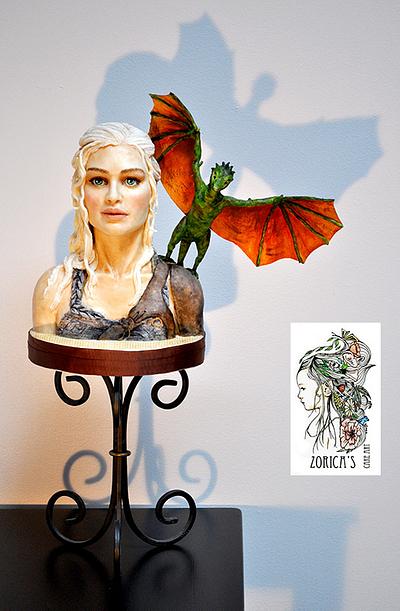 Daenerys Targaryen bust  - Cake by Hajnalka Mayor