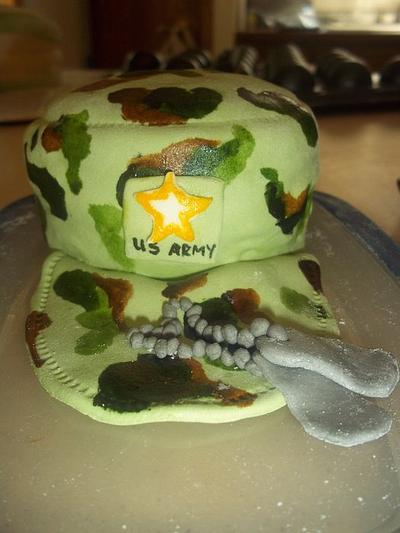 US Army Hat - Cake by cakes by khandra