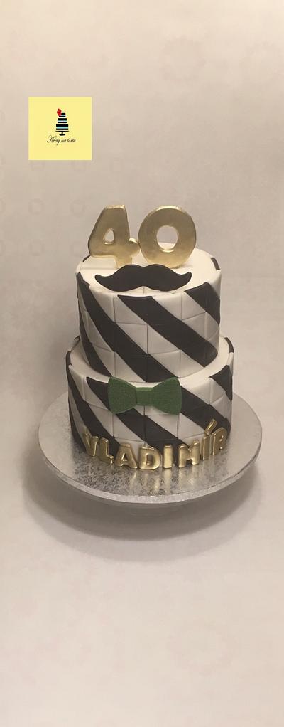 happy 40  birthday :) - Cake by Kvety na tortu