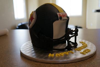 Steelers Football helmet - Cake by Sweetessa