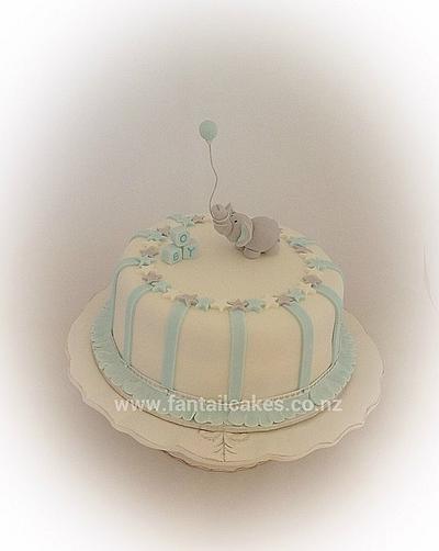 Elephant baby shower cake - Cake by Fantail Cakes