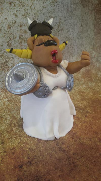 It's all over when the fat lady viking teddy sings - Cake by Helen Nelson