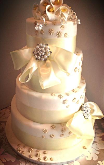 Cala lily Wedding Cake - Cake by mike525