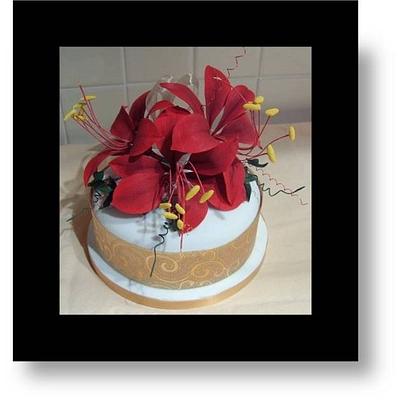 Amarylis Christmas cake - Cake by A House of Cake