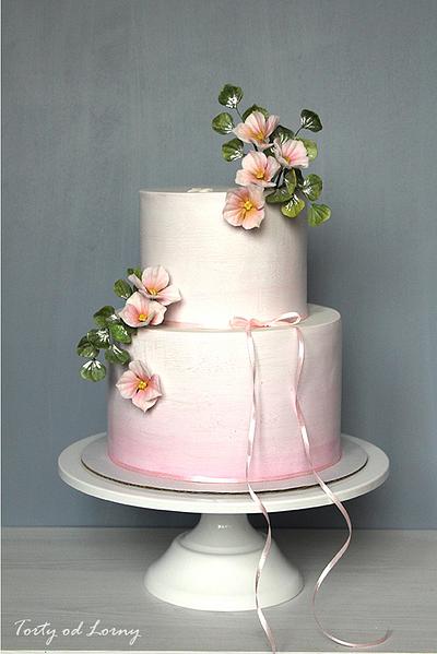 Pink Hydrangea - Cake by Lorna