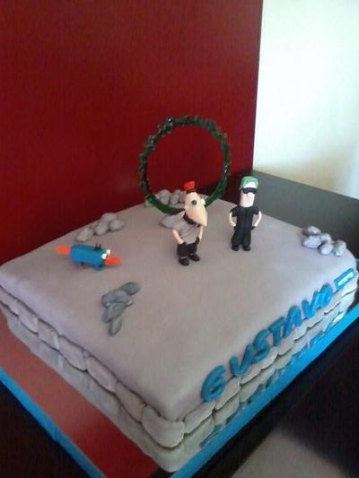 Phineas and Ferb Across the 2nd Dimension Cake - Cake by AçúcarArte Cake Design