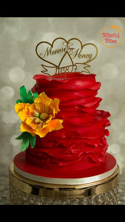 Engagement cake in red  - Cake by Silviya