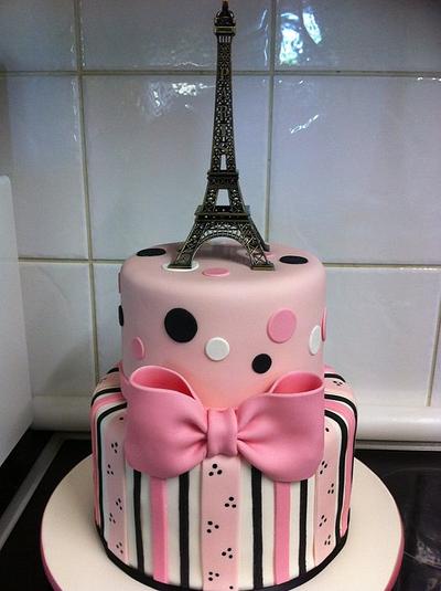 Paris Eiffel Tower Cake - Cake by Mardie Makes Cakes