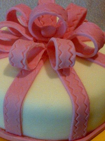 Pink Ribbon Cake - Cake by Twins Sweets