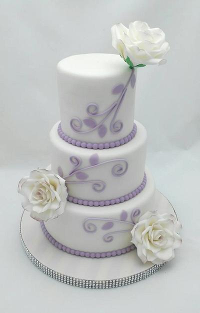 Wedding cake with rose - Cake by Zdenek