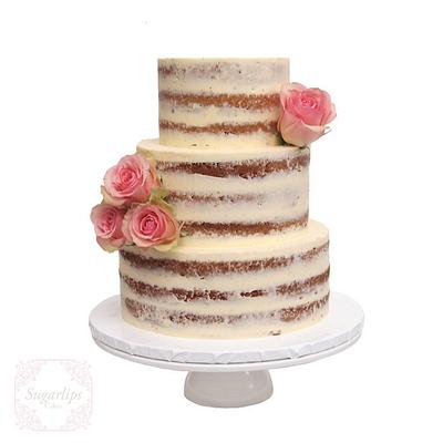 Not-So-Naked Cake - Cake by Sugarlips Cakes