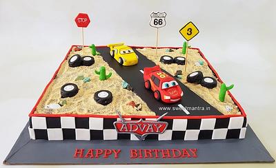 Pixar Mcqueen car cake - Cake by Sweet Mantra Homemade Customized Cakes Pune
