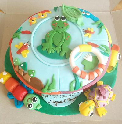 cake for the twins on their fourth month - Cake by josphinecakelicious
