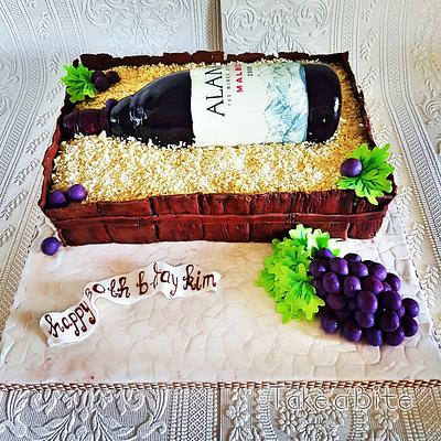 Wine Bottle Cake - Cake by Take a Bite