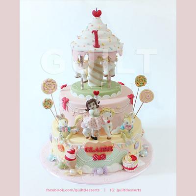 Candyland Carousel - Cake by Guilt Desserts