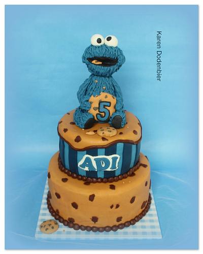 Cookie Monster! - Cake by Karen Dodenbier