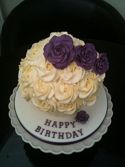 Giant Rose cupcake - Cake by Swirly sweet