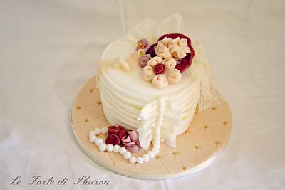 Fabric flower - Cake by LeTortediSharon