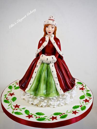 Royal Doulton figurine Christmas cake  - Cake by Ellie @ Ellie's Elegant Cakery