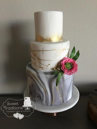 Marbled and gold - Cake by Sweet Traditions