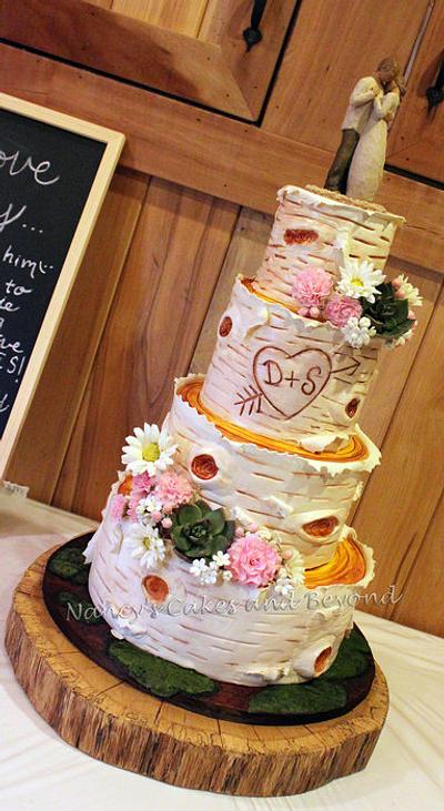 Birch Tree Wedding Cake - Cake by Nancy's Cakes and Beyond