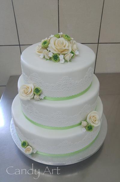 Simple romantic wedding cake - Cake by Jana Candy Art
