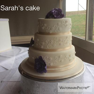My first wedding cake! - Cake by Sarah's cakes