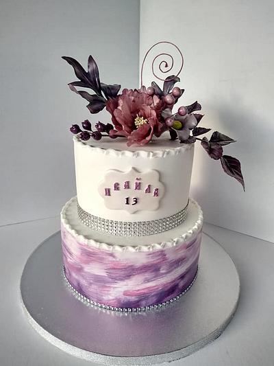 Cake in lilac - Cake by Dari Karafizieva