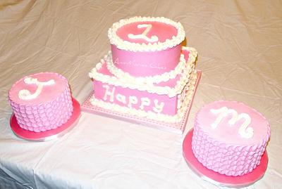 Pretty in Pink 1st birthday - Cake by Ann-Marie Youngblood