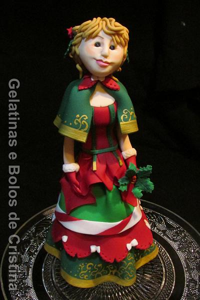 Lady Christmas - Cake by Cristina Arévalo- The Art Cake Experience