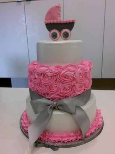 Pretty in pink baby shower cake - Cake by Bernadette O.