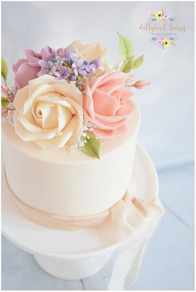 Romantic Elopement Wedding Cake - Cake by Dollybird Bakes