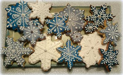 Snowflake Cookies - Cake by BakeAru