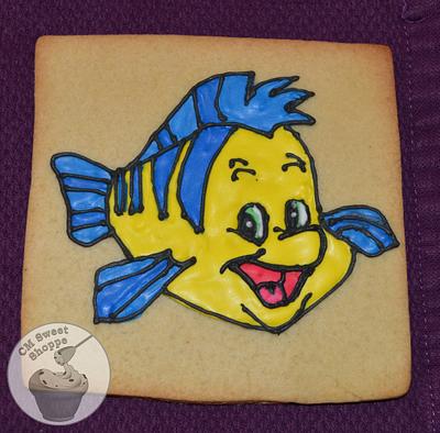 The Little Mermaid Flounder Sugar Cookie - Cake by CM Sweet Shoppe