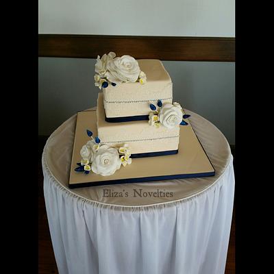 Ivory & Lace Wedding Cake - Cake by Eliza's Novelties
