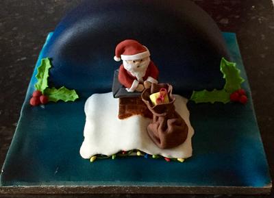 Santa stuck in the chimney - Cake by Maria-Louise Cakes