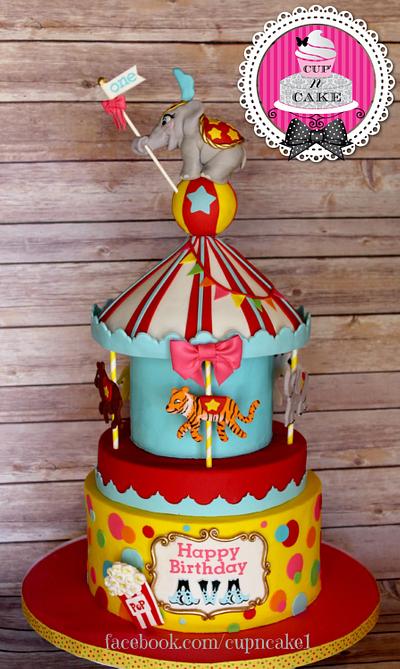 First birthday circus cake - Cake by Danielle Lechuga