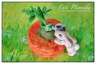 Easter gardener at work - Cake by Kate Plumcake