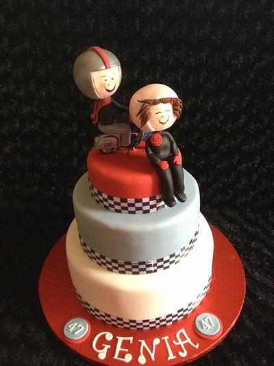 Vespa scooter cake  - Cake by Lisa Salerno 