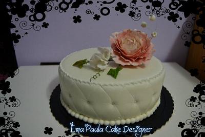 Peony Cake - Cake by EmaPaulaCakeDesigner