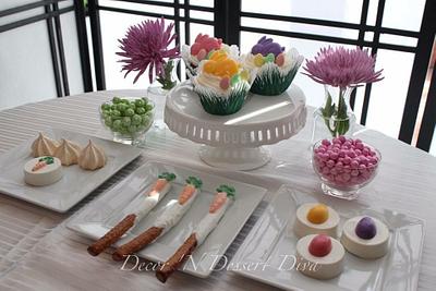 Mini Easter Dessert Table for my Hunny Bunnies - Cake by Felien-Decor 'N Dessert Diva